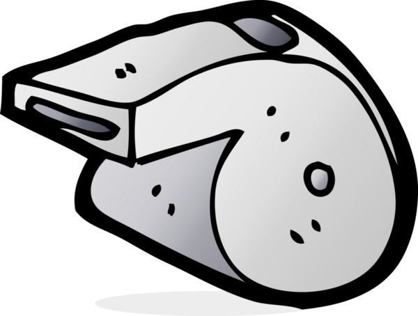 bir insan tarafından çizilmiş çizgi film düdüğü