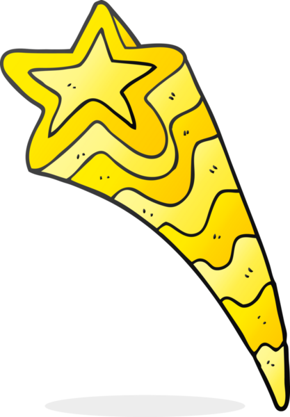 Bir insan tarafından çizilmiş serbest çizim çizgi film yıldızı.