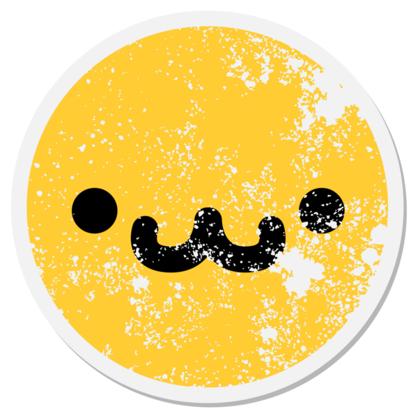 Bir insan tarafından çizilmiş basit bir hayvan yüzü çemberi.