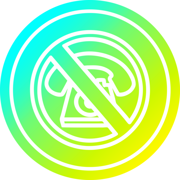 Bir insan tarafından çizilmiş serin gradyan görünümlü soğuk çağırma simgesi yok