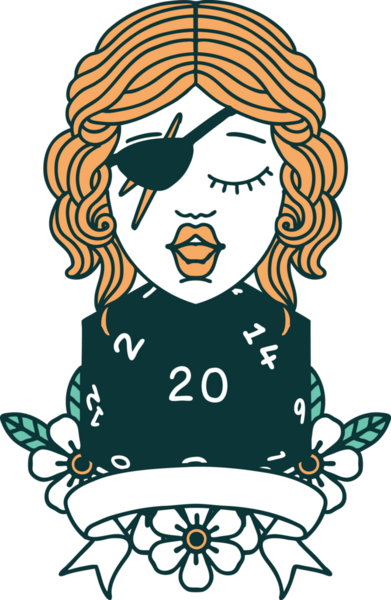 Retro Dövme Tarzı Bir insan tarafından çizilmiş 20 zarlı düzenbaz insan