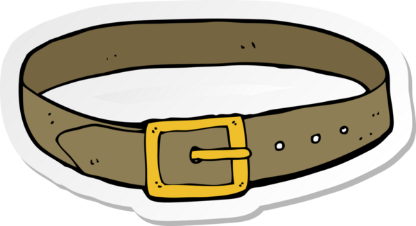 Bir insan tarafından çizilmiş deri bir kemerin çıkartması.