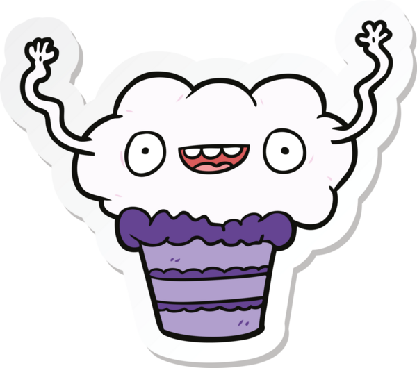 Bir insan tarafından çizilmiş bir kek etiketi.