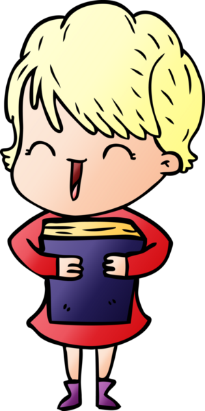 Bir insan tarafından çizilmiş gülen kadın çizgi filmi.