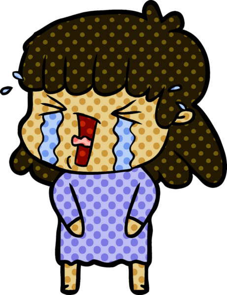 Bir insan tarafından çizilmiş karikatür kadın.