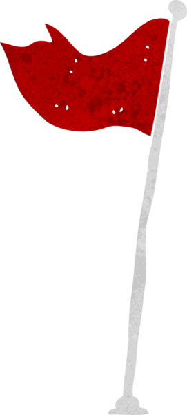 Bir insan tarafından çizilmiş karikatür bayrağı