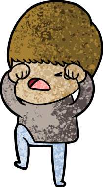 Çizgi film bir insan tarafından çizilmiş stresli adam