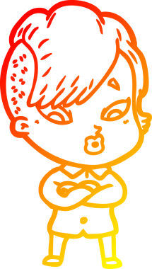 Bir çizgi film karakteri, bir insan tarafından çizilmiş bir kızı şaşırttı.