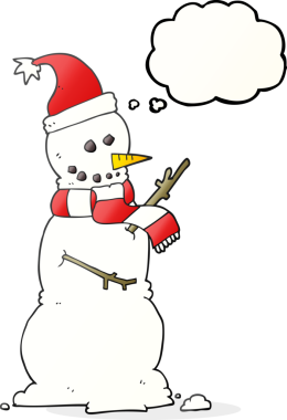 Bir insan tarafından çizilmiş serbest çizim balon kardan adam.