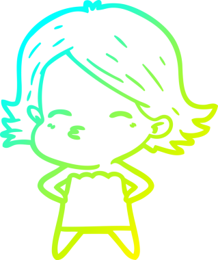 Bir insan tarafından çizilmiş bir karikatür kadın çizimi.