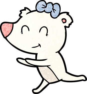 Bir insan tarafından çizilmiş kutup ayısı karikatürü