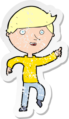 Bir insan tarafından çizilmiş mutlu bir çizgi filmin gerilimli yapıştırması.