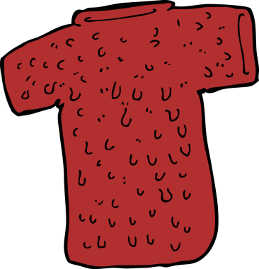 bir insan tarafından çizilmiş yünlü çizgi film tişörtü