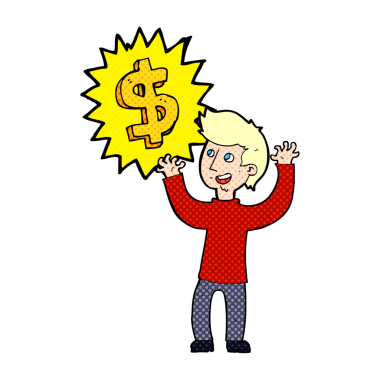 Bir insan tarafından çizilmiş para karikatürü.