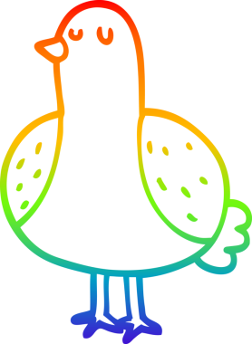 gökkuşağı gradyan çizimi Bir insan tarafından çizilmiş bir çizgi kuş