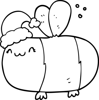 bir insan tarafından çizilmiş bir noel arısı