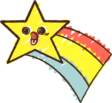 Bir insan tarafından çizilen Kayan Yıldız Tebeşiri