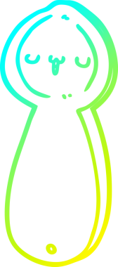 Bir insanın çizdiği çizgi film kaşığının soğuk gradyan çizgisi.