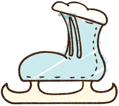 Bir insan tarafından çizilen Buz Pateni Tebeşiri