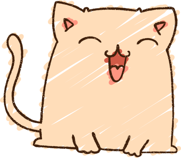 Bir insan tarafından çizilen Mutlu Kedi Tebeşiri