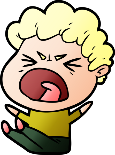 Bir insan tarafından çizilmiş öfkeli bir adam.