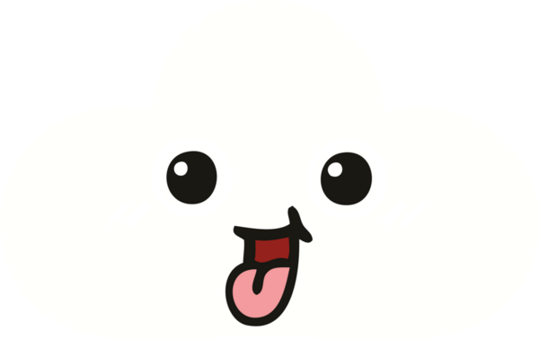 Bir insan tarafından çizilmiş bir bulutun düz renk retro karikatürü