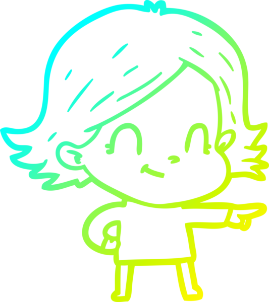 Bir insan tarafından çizilmiş soğuk gradyan çizgi çizimi.