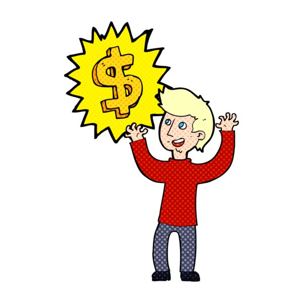 Bir insan tarafından çizilmiş para karikatürü.