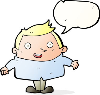 Bir insan tarafından çizilmiş konuşma balonlu mutlu adam çizgi filmi.