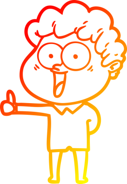 Bir insan tarafından çizilmiş mutlu bir adamın çizgi çizimi.