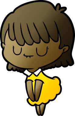 Bir insan tarafından çizilmiş karikatür kadın.