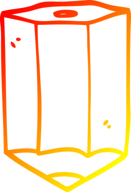 Bir insan tarafından çizilmiş karikatür renkli bir kalemin sıcak çizgi çizimi