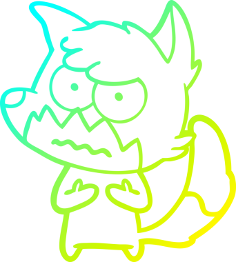 Bir insan tarafından çizilmiş bir çizgi filmin soğuk gradyan çizimi.