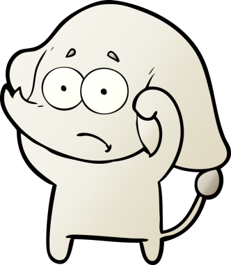 bir insan tarafından çizilmiş belirsiz bir fil.