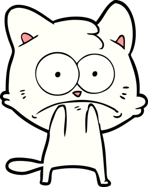 bir insan tarafından çizilmiş sinirli bir kedi.