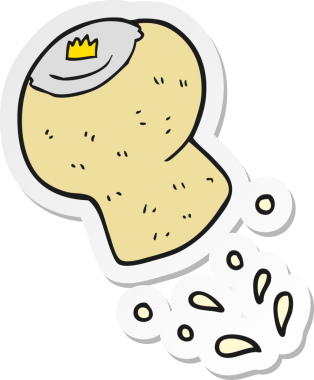 Bir insan tarafından çizilmiş şampanya mantarının çıkartması.