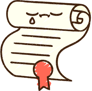 Bir insan tarafından çizilmiş Sertifika Tebeşiri