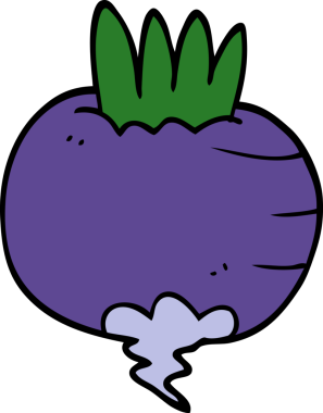 Bir insan tarafından çizilmiş karalama şalgam.