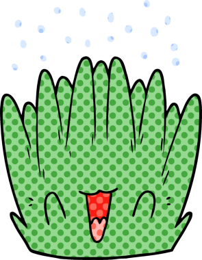 bir insan tarafından çizilmiş karton deniz bitkisi