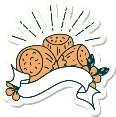 Bir insan tarafından çizilmiş dövme stili fındık çıkartması.