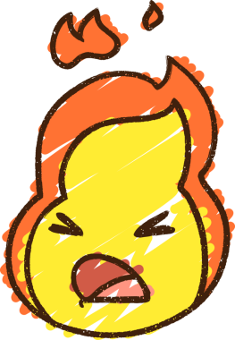 Bir insan tarafından çizilen Alev Tebeşiri