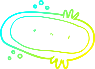 Soğuk gradyan çizgi çizimi bir insan tarafından çizilmiş bir amip çizgi filmi