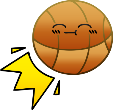 Bir insan tarafından çizilmiş bir topun gölgeli çizgi filmi.