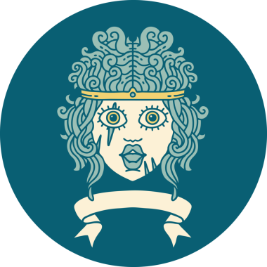 Retro Dövme Tarzı İnsan Barbar Karakteri