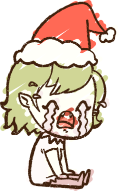 Bir insan tarafından çizilmiş Noel Vampiri Tebeşiri