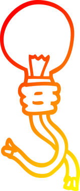 Bir insan tarafından çizilmiş parlak bir ampulün çizgi çizimi.