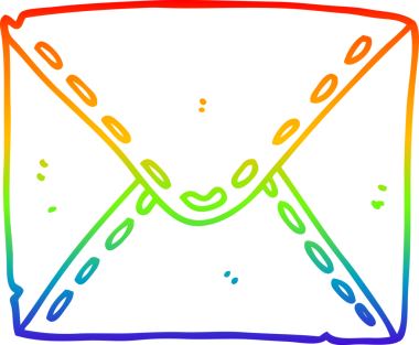 gökkuşağı gradyanı bir insan tarafından çizilmiş bir karikatür çizimi
