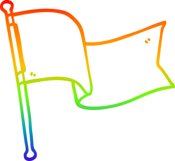 Bir insan tarafından çizilmiş beyaz bir bayrağın çizimi.