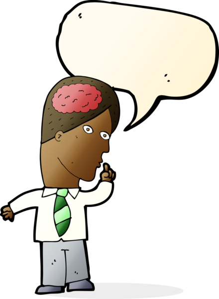 Bir insan tarafından çizilmiş büyük beyinli karikatür işadamı.