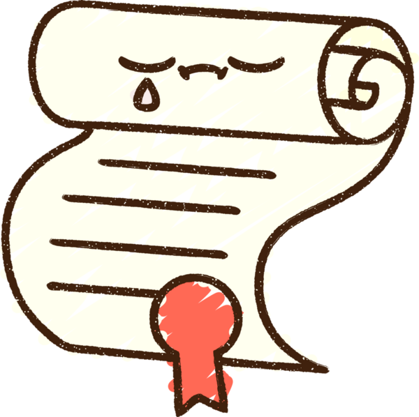 Bir insan tarafından çizilmiş Sertifika Tebeşiri